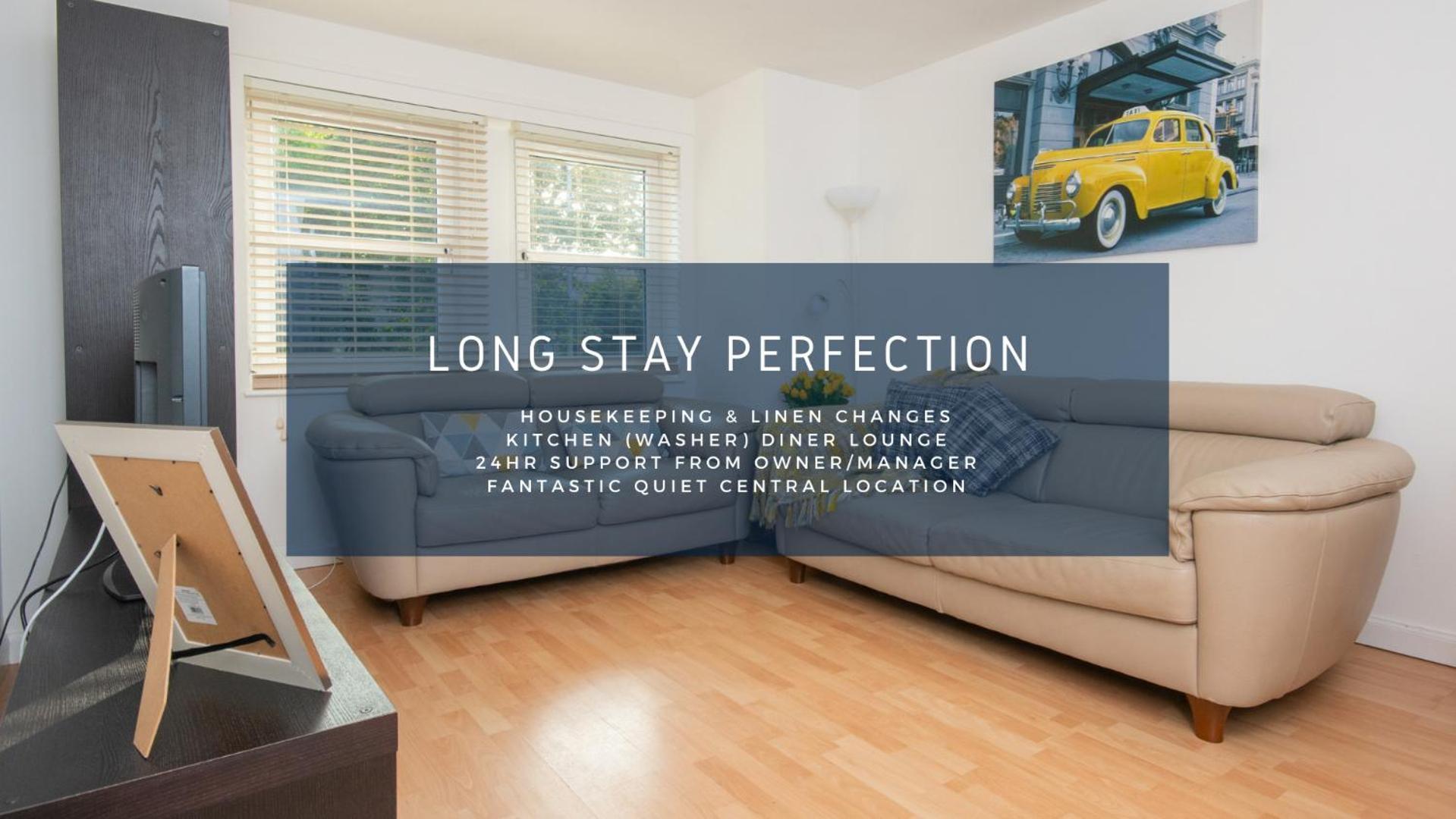Dwellcome Home Ltd 2 Bedroom King & Double Central Apartment, Free Allocated Barrier Secured Parking Space At Rear Entrance & Fast Wifi, Ideal For Long Term Contractor, Corporate, Etc Stays, Regular Housekeeping Option - See Our Site For Assurance Aberdeen Extérieur photo
